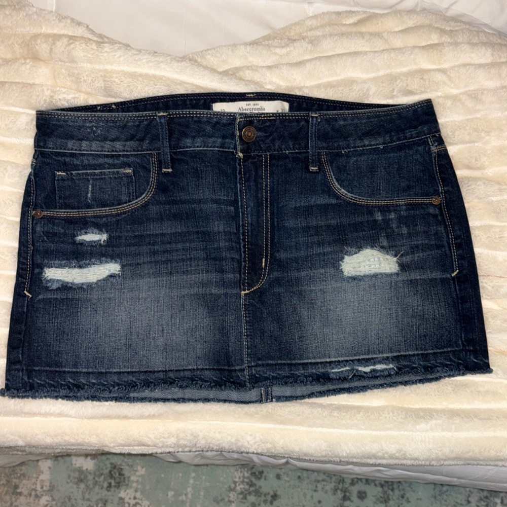 Abercrombie & Fitch Vintage Dark Denim Skirt